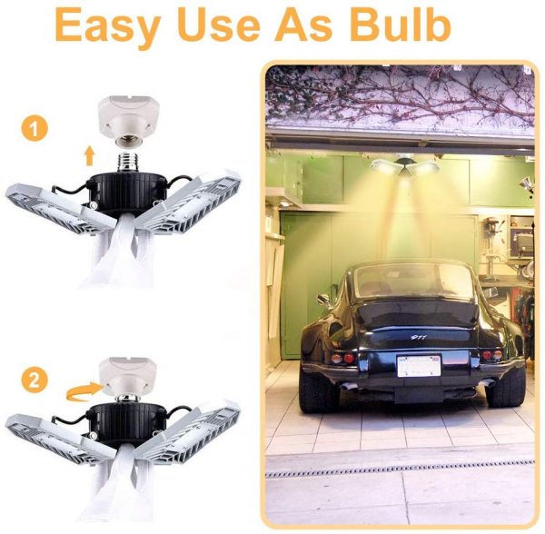 LED Garage Light 60W - 6000Lm - 110V - ETL - 2 years warranty 6000k - Image 4