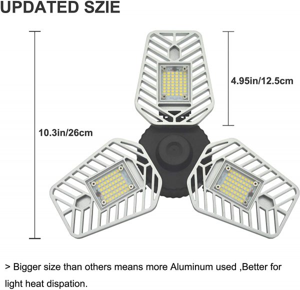 LED Garage Light 60W - 6000Lm - 110V - ETL - 2 years warranty 6000k - Image 6