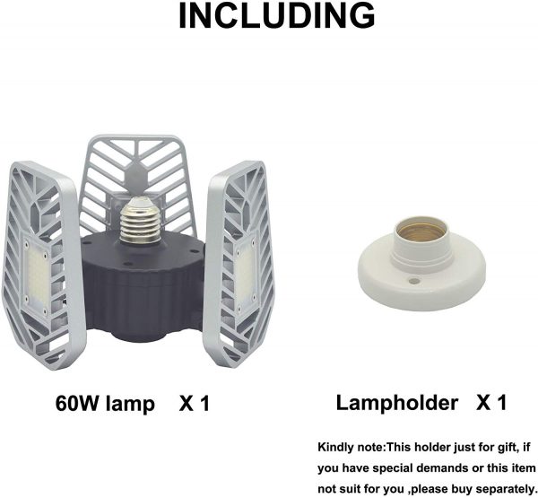 LED Garage Light 60W - 6000Lm - 110V - ETL - 2 years warranty 6000k - Image 7