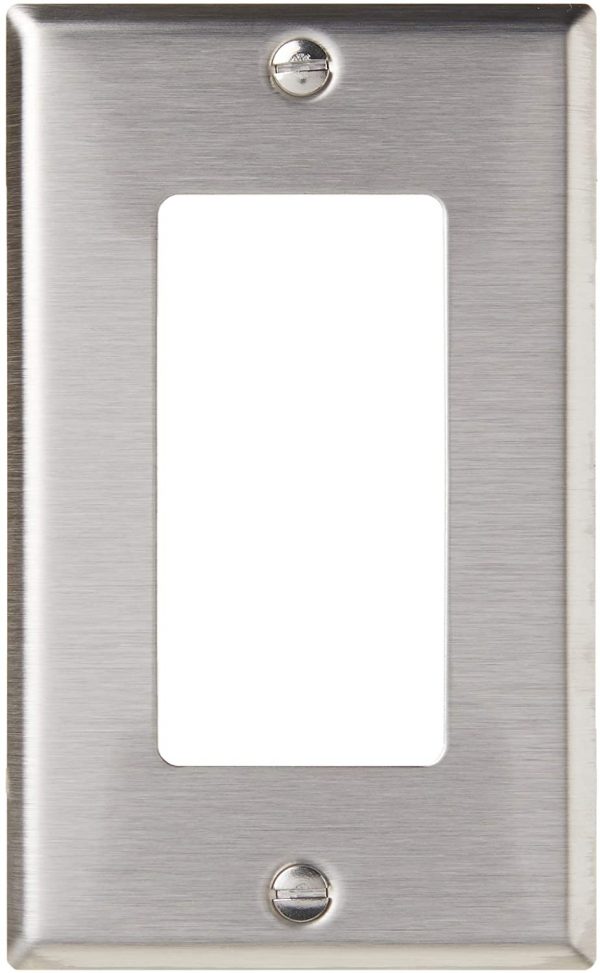 1-Gang Decora/GFCI Device Decora Wall plate (Stainless Steel)