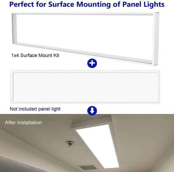 1x4FT Surface Mount Kit / Drop Ceiling Light Aluminum - Image 2