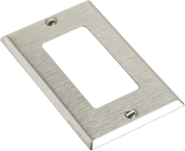 1-Gang Decora/GFCI Device Decora Wall plate (Stainless Steel) - Image 3