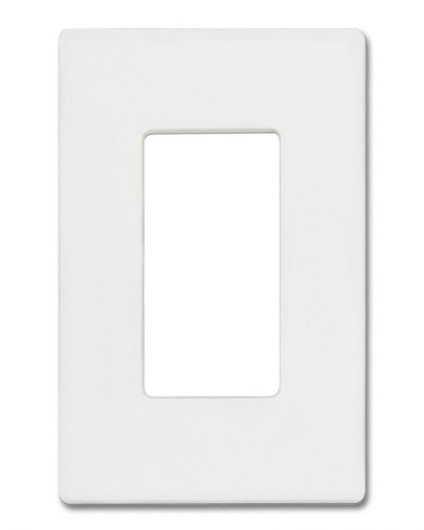 White Screwless Wall Plate, 1-gang