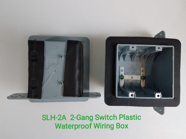 SLH-2A 2Gang Switch Plastic Airtight Wiring Box - 1Pack/50Pack