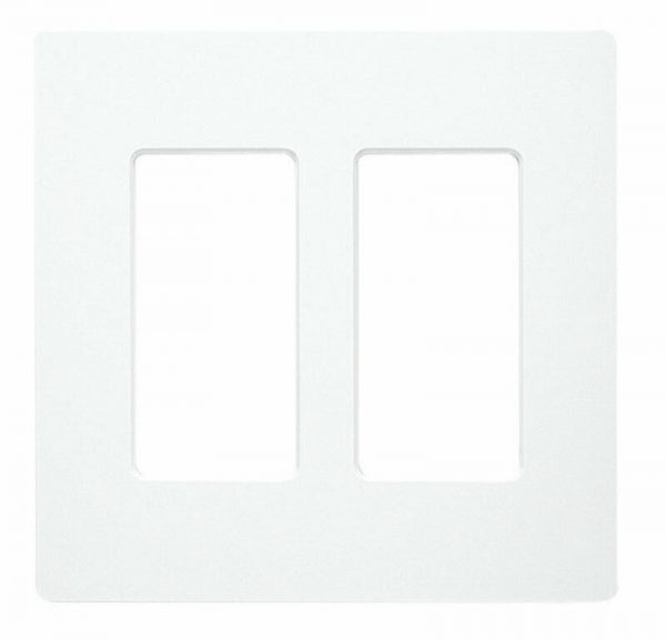 White Screwless Wall Plate, 4-gang