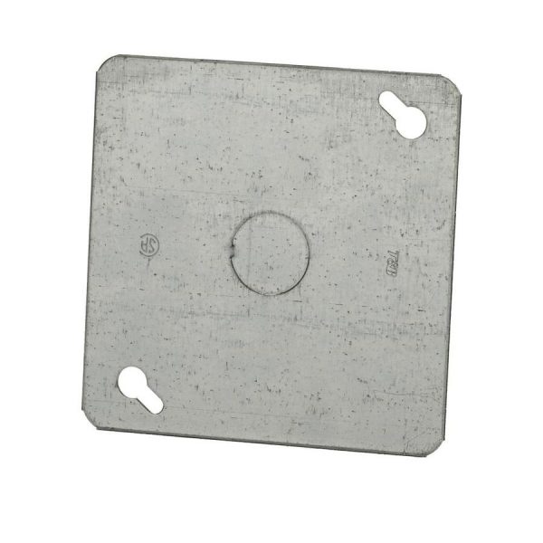 (52C6) 4” Square Cover with 1/2” Center Knockout - 1Pack/10Pack