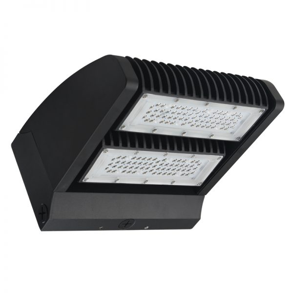 LED Twin Head Rotatable Wall Pack -80W-5K