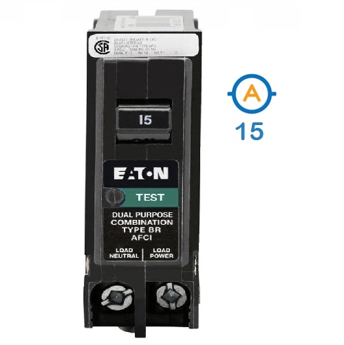 BRP115AFC – Eaton Cutler-Hammer 15 Amp Single Pole AFCI Circuit Breaker ...