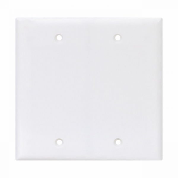 2 Gang Blank Wall Plate -White  1Pack/10Pack