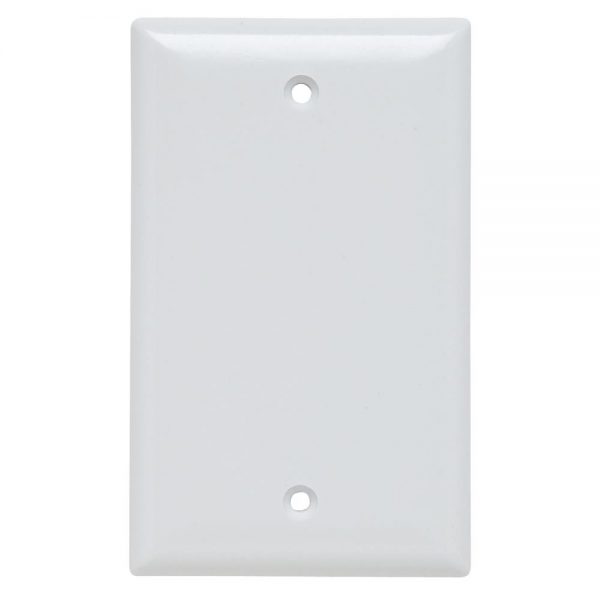 1 Gang Blank Wall Plate Medium Size-White