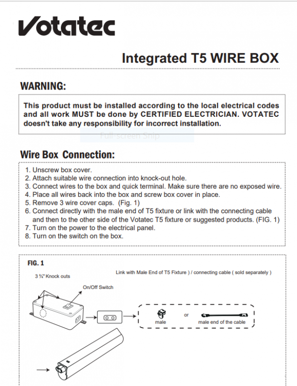 Votatec - Integrated T5 Wire Box - Image 2