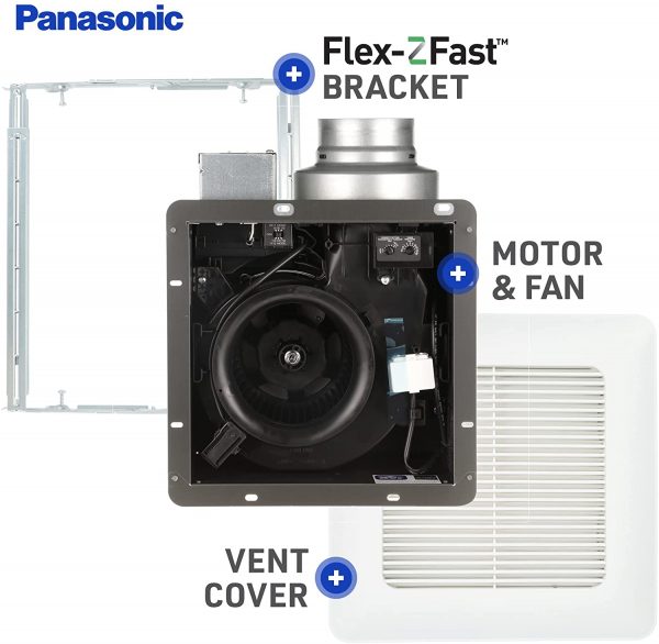 Panasonic FV-0510VS1 WhisperValue Multi-Flow Bathroom Fan, White - Image 3