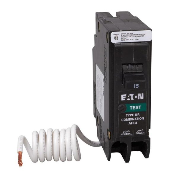 EATON :15 AMP SINGLE POLE COMBINATION AFCI ARC FAULT BREAKER | PIG TAIL  | BRN115AFC