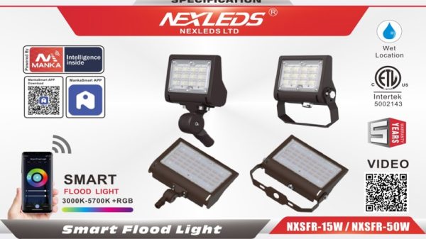 NEXLED: Smart RGB Flood light  - 15W - 100-277V