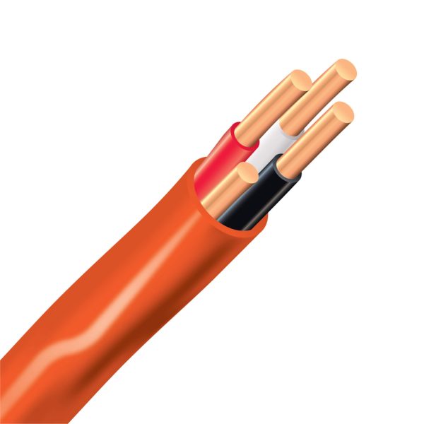 Electrical Wire : 10/3 NMD90 Copper Orange  -  Per METER Cut