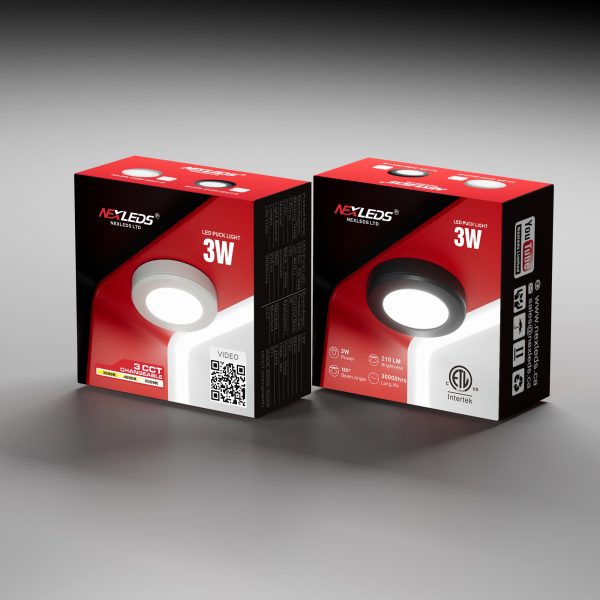 Nexleds : 3CCT LED PUCK LIGHT - 3W - 24V DC