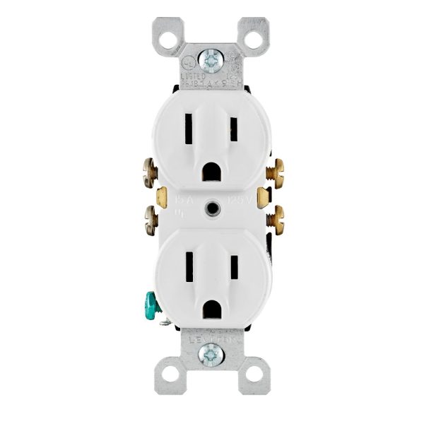 Leviton 5-15A Receptacle | 125v AC | 5320-WCP