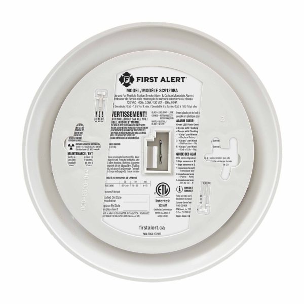 BRK : SC9120BA  Smoke & Carbon Monoxide Detector 120V with Battery Backup - Image 2