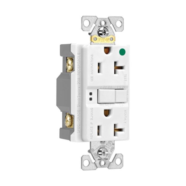 EATON : SGFH20W hospital grade GFCI receptacle,Self-test,20A, - Image 2