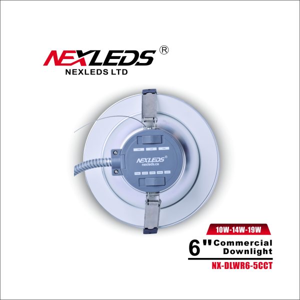 NEXLEDS : 6in commercial Downlight - 10/14/19W - 5CCT  NX-DLWR6-5CCT - Image 2