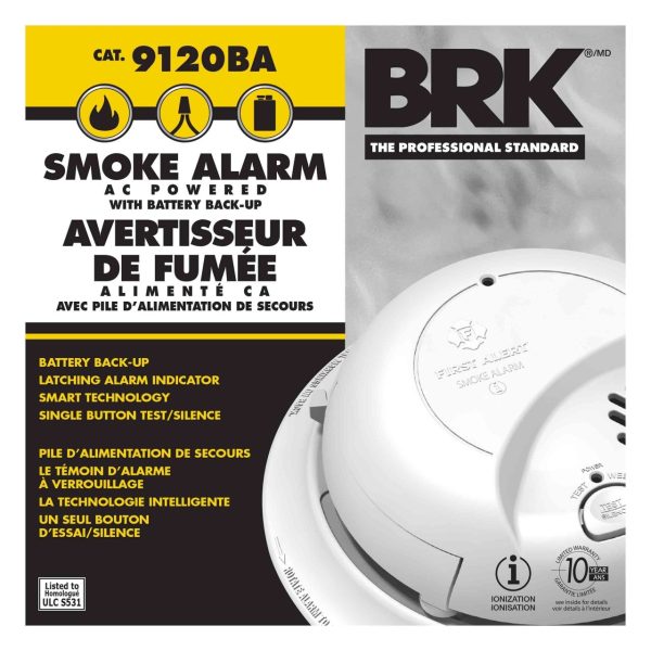 BRK : 9120BA Hardwired Ionization Smoke Alarm with Battery Backup - Image 3